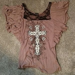 Daytrip lace and cotton flowing sleeves embezzled